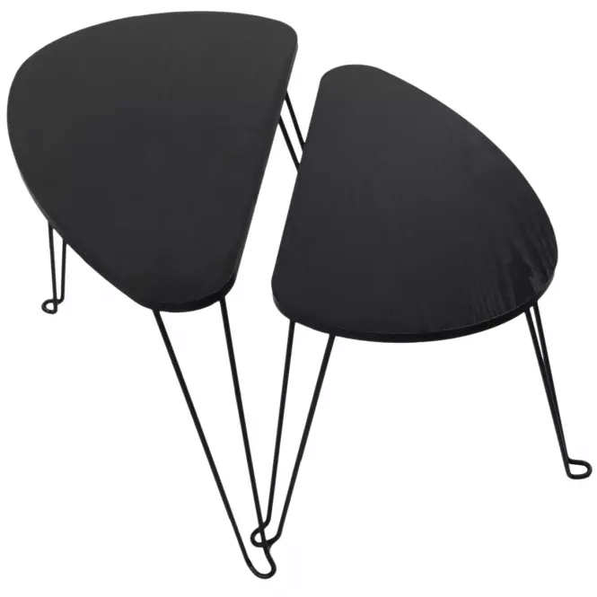 Sada stolíkov Loft 8622 H čierna