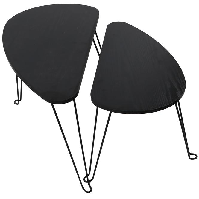 Sada stolíkov Loft 8622 H čierna