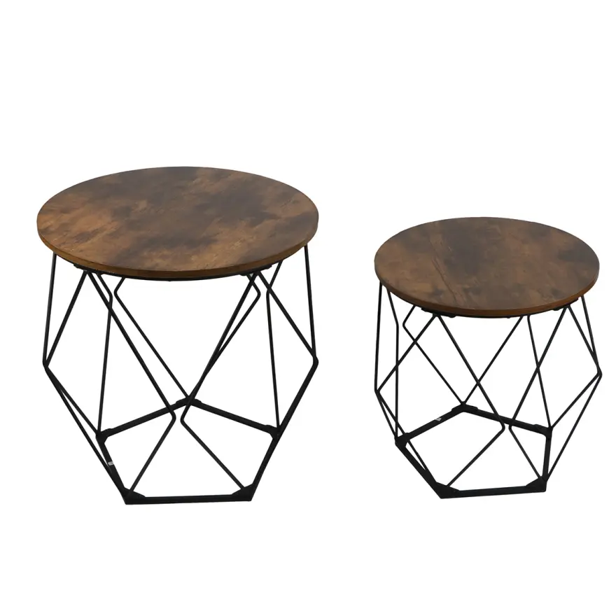 Súprava stolíkov Loft 8625 E dark vintage wood