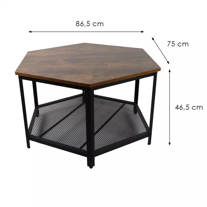 Konferenčný Stolík Loft 8628 E dark vintage wood,2