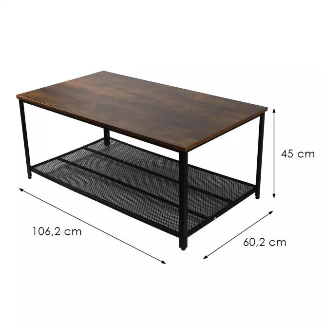 Konferenčný Stolík Loft 8629 E dark vintage wood