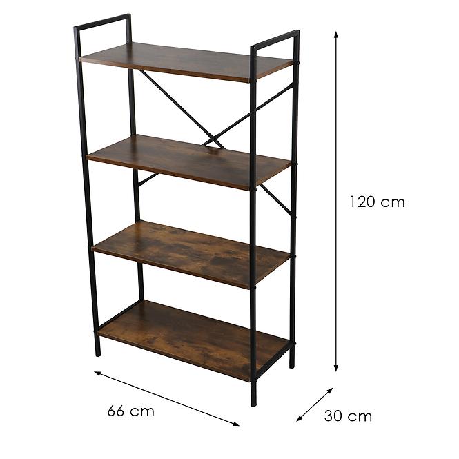 Regál Loft 8638 E dark vintage wood,2