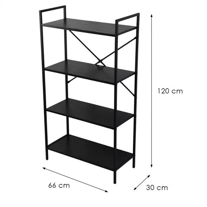 Regál Loft 8639 H black