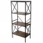 Regál Loft 8631 H dark vintage wood