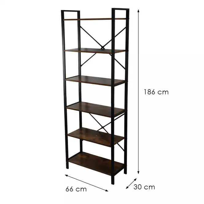 Regál Loft 8640 E dark vintage wood