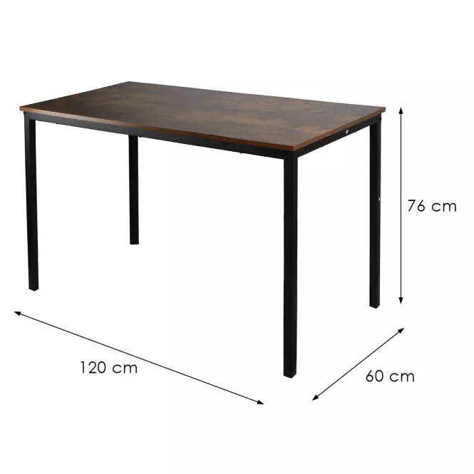 Stôl Loft 8632 E dark vintage wood