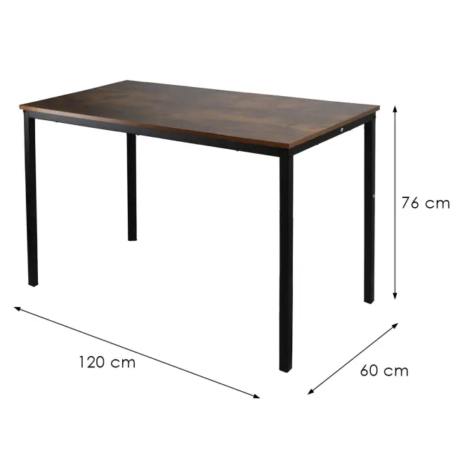 Stôl Loft 8632 E dark vintage wood,2