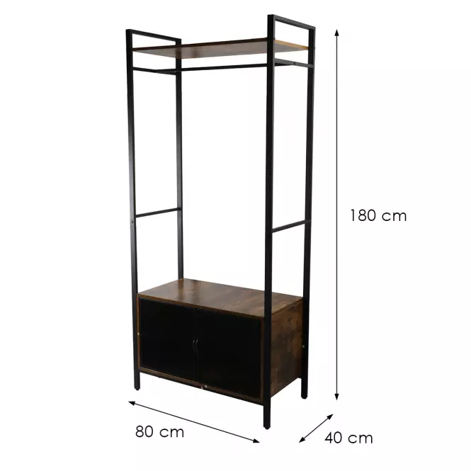 Predsieňový Nábytok Loft 8645 E dark vintage wood