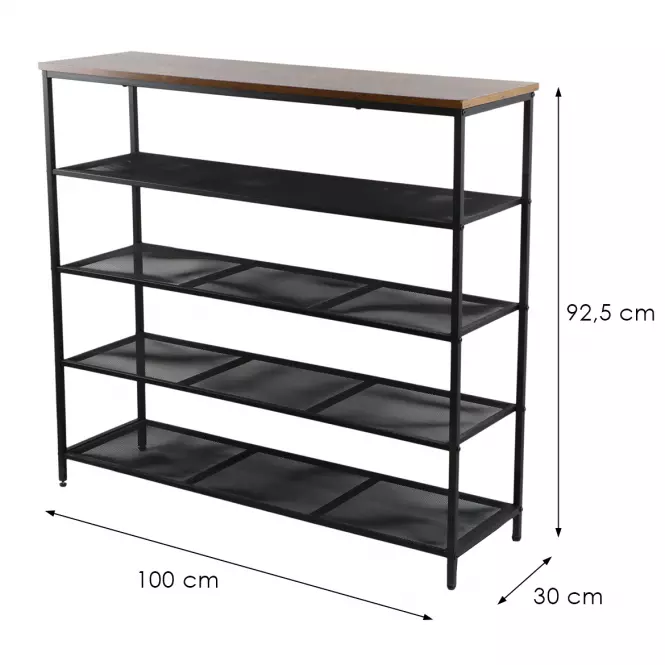 Skrinka na topánky Loft 8646 E dark vintage wood