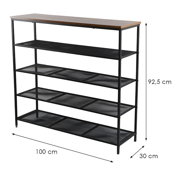 Skrinka na topánky Loft 8646 E dark vintage wood