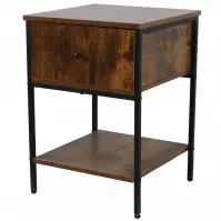 Nočný Stolík Loft 8624 E dark vintage wood