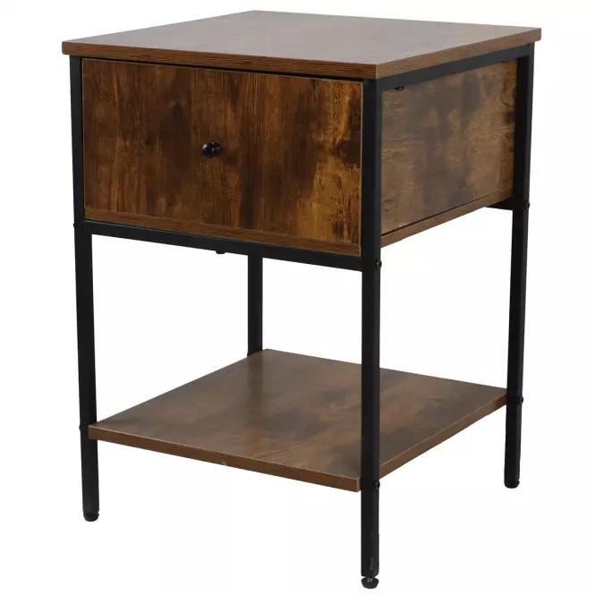 Nočný Stolík Loft 8624 E dark vintage wood