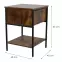 Nočný Stolík Loft 8624 E dark vintage wood,2