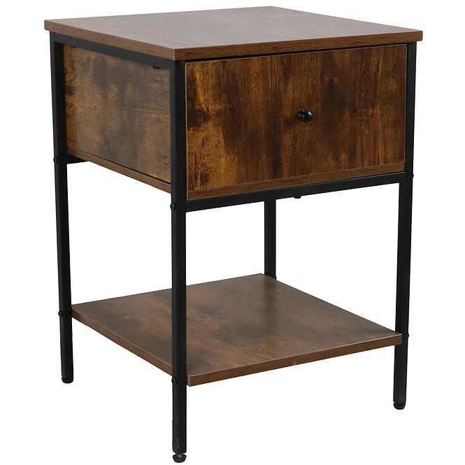 Nočný Stolík Loft 8624 E dark vintage wood,3