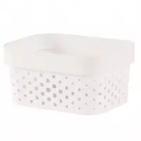 Úložný box zdobený Infinity recyklovaný 1,4l biely 252511