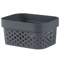 Úložný box zdobený  Infinity 1,4l tmavosivý 25