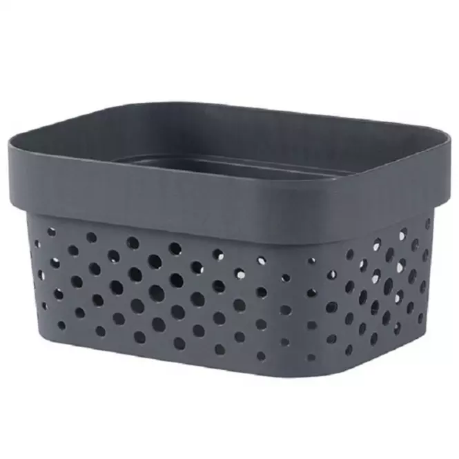 Úložný box zdobený  Infinity recyklovaný 1,4l tmavosivý 25