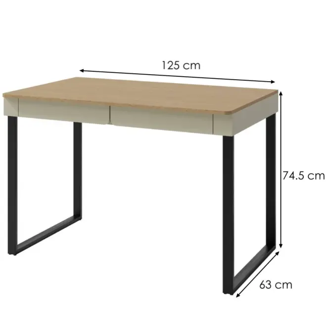 Písací Stôl Luca LC11 eukalyptus/dub baltic,2