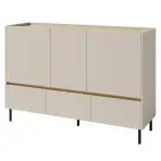 Komoda Luca LC7 3S3D béžová/dub
