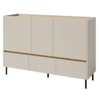 Komoda Luca LC7 3S3D béžová/dub