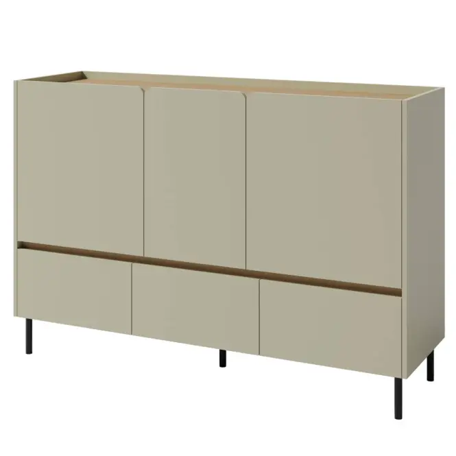 Komoda Luca LC7 3S3D eukalyptus/dub baltic