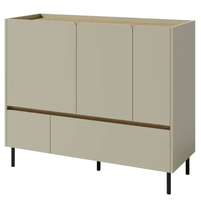 Komoda Luca LC8 2S3D eukalyptus/dub baltic