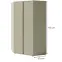 Skriňa Rohova Luca LC2 2D eukalyptus/dub baltic,2
