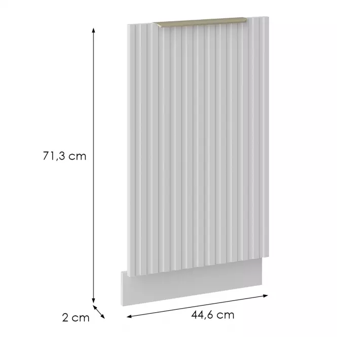 Dvierka na umývačku Tuluza 713x446 biely mat lamel