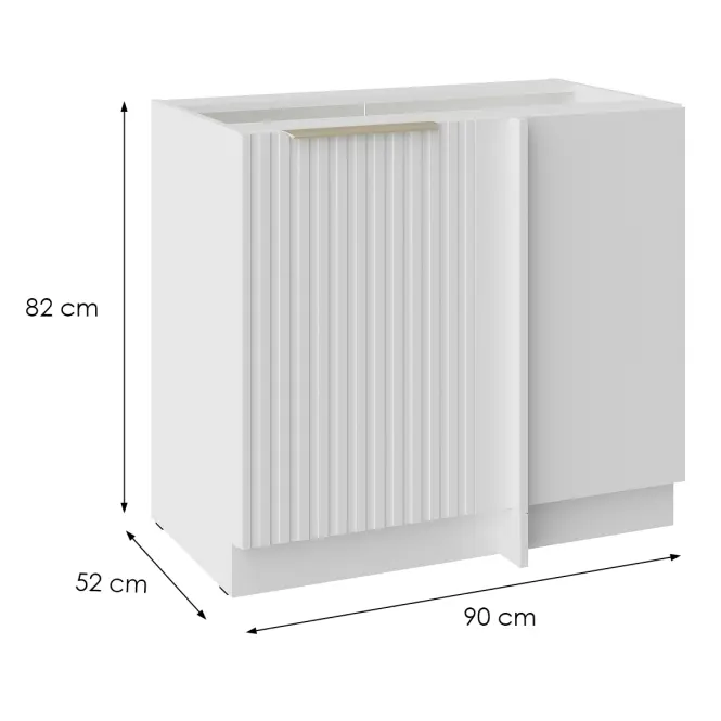 Kuchynská Skrinka Tuluza 105 ND 1F BB biely mat lamel,2