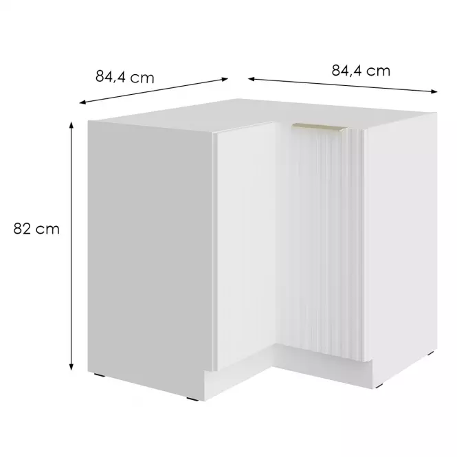 Kuchynská Skrinka Tuluza 90x90 DN 2F BB biely mat lamel