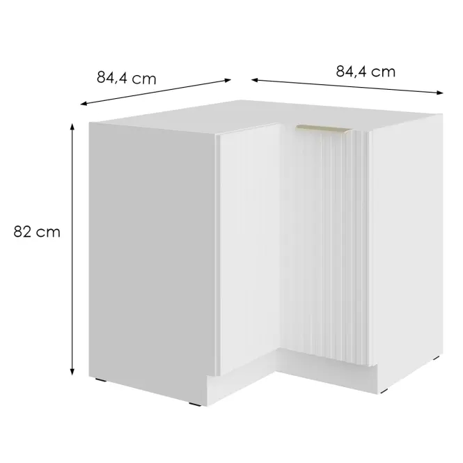 Kuchynská Skrinka Tuluza 90x90 DN 2F BB biely mat lamel,2