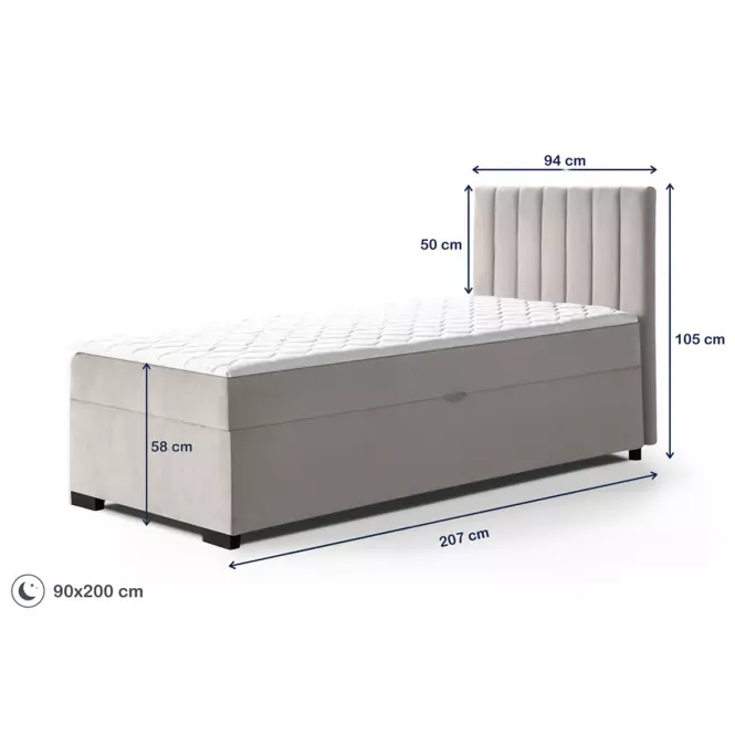Posteľ Eryk 90x200 Mono 232