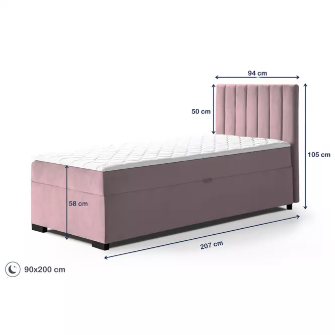 Posteľ Eryk 90x200 Mono 235