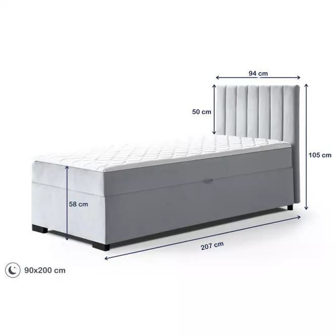 Posteľ Eryk 90x200 Mono 243,8