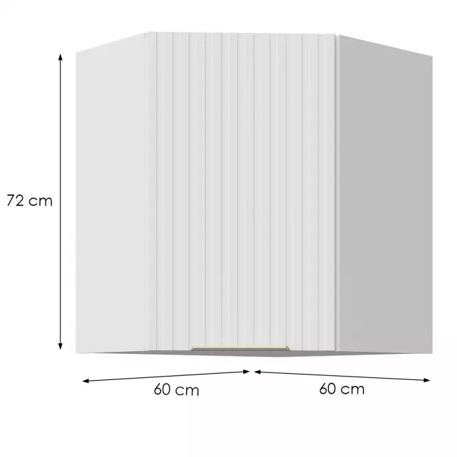 Kuchynská Skrinka Tuluza 60x60 GN-72 1F (45°) biely mat lamel