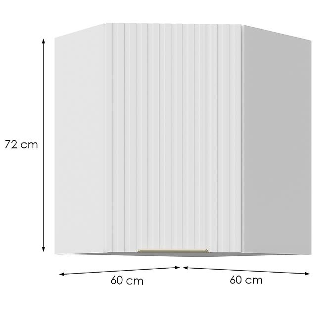 Kuchynská Skrinka Tuluza 60x60 GN-72 1F (45°) biely mat lamel