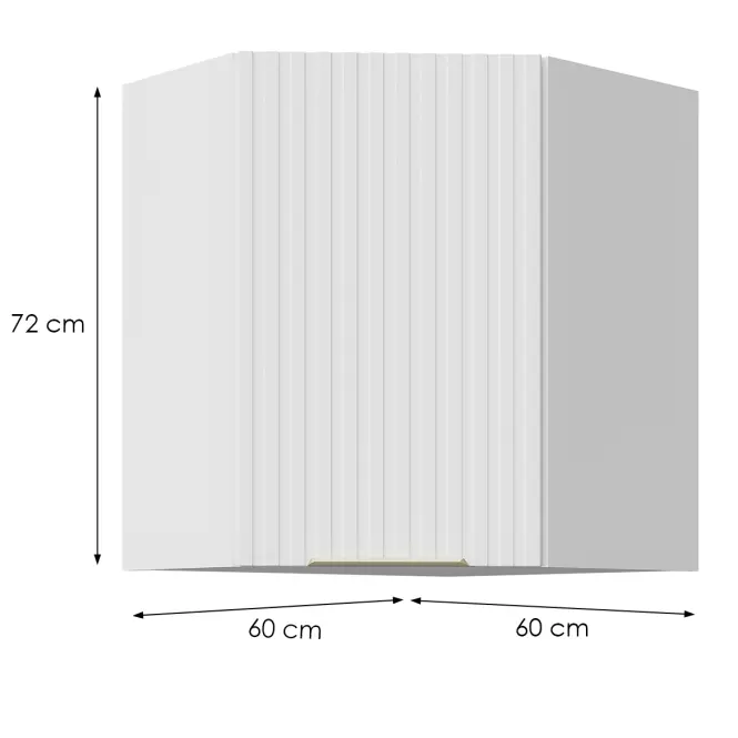 Kuchynská Skrinka Tuluza 60x60 GN-72 1F (45°) biely mat lamel,2