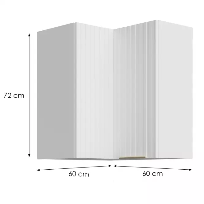 Kuchynská Skrinka Tuluza 60x60 GN-72 2F (90°) biely mat lamel