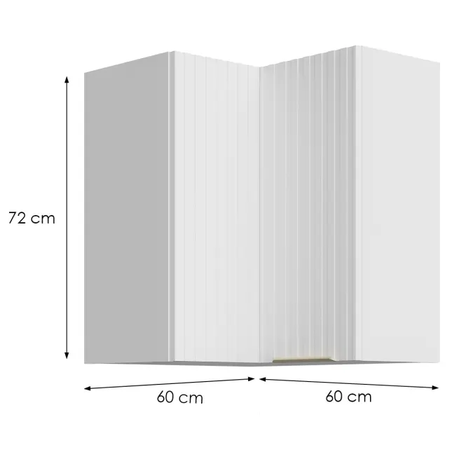 Kuchynská Skrinka Tuluza 60x60 GN-72 2F (90°) biely mat lamel,2
