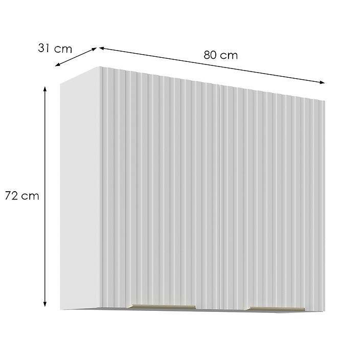Kuchynská Skrinka Tuluza 80G-72 2F biely mat lamel,2