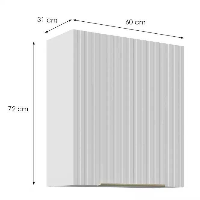 Kuchynská Skrinka Tuluza 60G-72 1F biely mat lamel