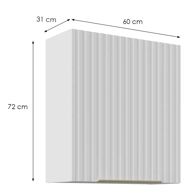 Kuchynská Skrinka Tuluza 60G-72 1F biely mat lamel,2