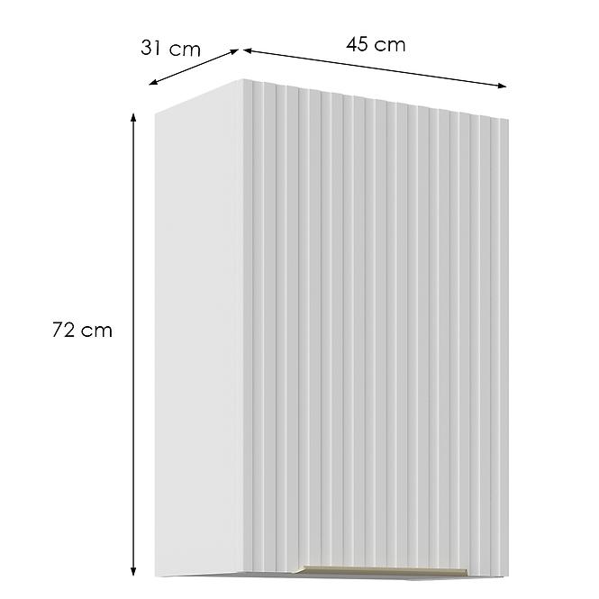 Kuchynská Skrinka Tuluza 45G-72 1F biely mat lamel,2