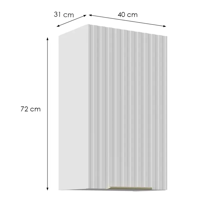Kuchynská Skrinka Tuluza 40G-72 1F biely mat lamel,2