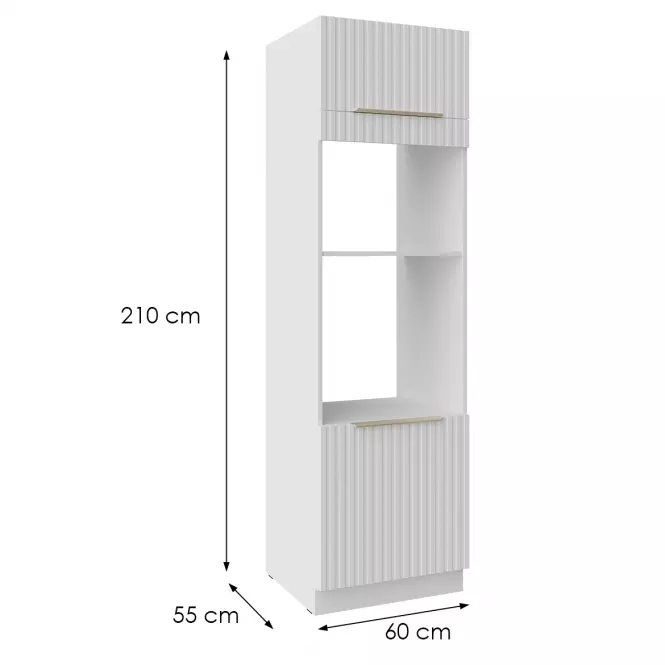 Kuchynská Skrinka Tuluza 60DPM-210 2F biely mat lamel