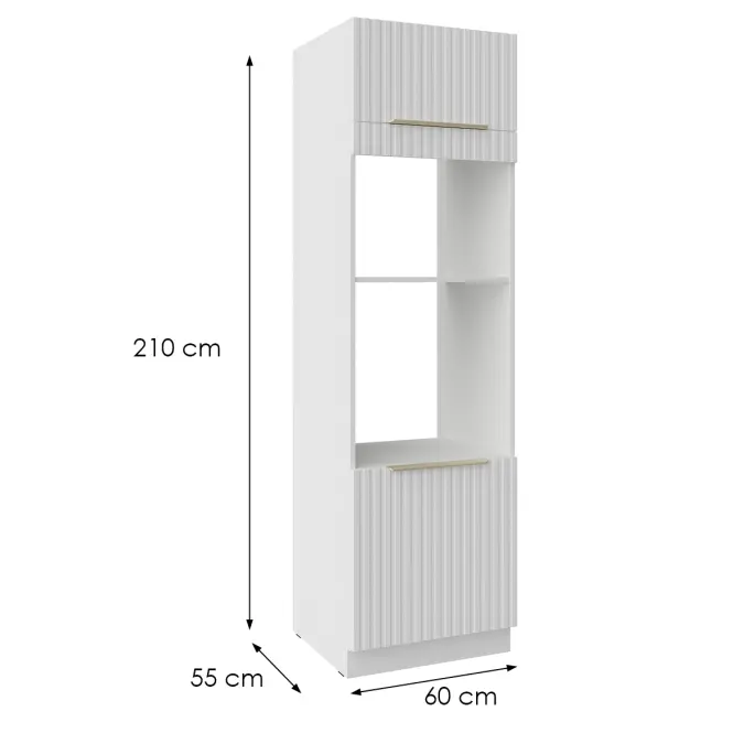 Kuchynská Skrinka Tuluza 60DPM-210 2F biely mat lamel,2