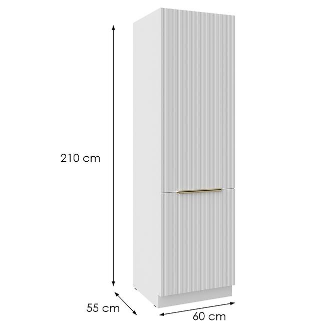 Kuchynská Skrinka Tuluza 60DK-210 2F biely mat lamel