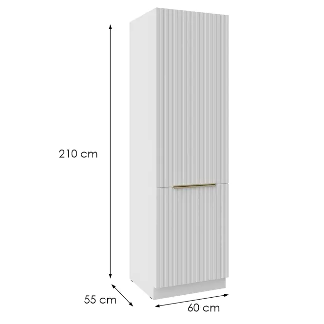 Kuchynská Skrinka Tuluza 60DK-210 2F biely mat lamel,2