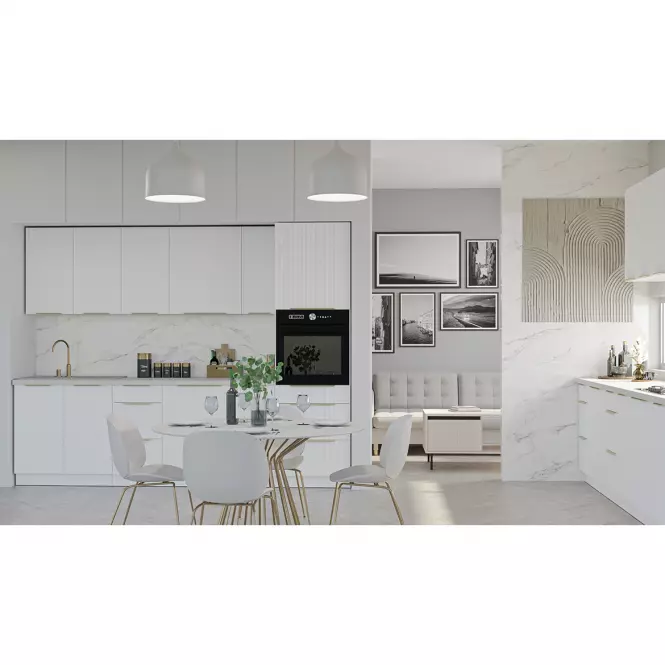 Kuchynská Skrinka Tuluza 60DK-210 2F biely mat lamel