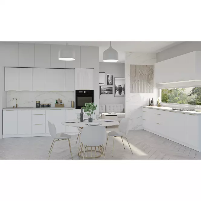 Kuchynská Skrinka Tuluza 60DK-210 2F biely mat lamel